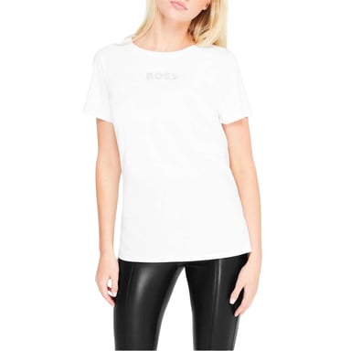 Hugo Boss Womens/Ladies Diamante Logo T-Shirt (White)