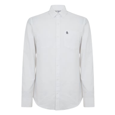 Original Penguin Mens Oxford Cotton Button-Down Shirt (Brilliant White)