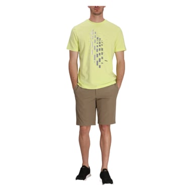 Boss Mens Geometric Stretch Regular T-Shirt (Green)