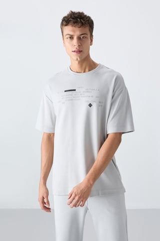 Oversized Printed Crew Neck T-Shirt