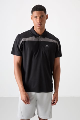 Men's Colour-Blocked Polo T-Shirt
