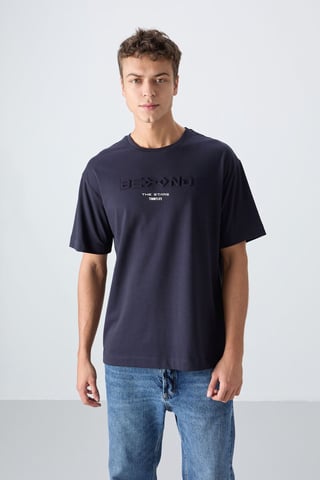 Överdimensionerad T-Shirt i bomull-polyester med logga