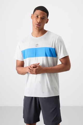 Men's Color-Blocked Crew Neck T-Shirt