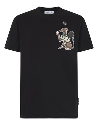 Round Neck T-Shirt Tennis Pet Patch