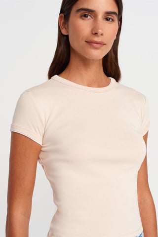 Women's Slim Fit Cotton Crop T-Shirt