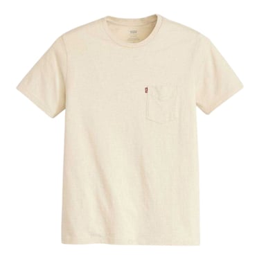 Levis Mens Classic Heavyweight Pocket T-Shirt (Cream)