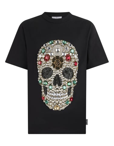 Round Neck T-Shirt Skull Stones