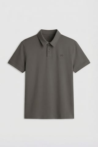 Herrarnas bomullselastan polo t-shirt