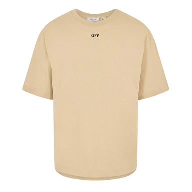 Off White Mens Skate Crew Neck T-Shirt (Brown/Black)