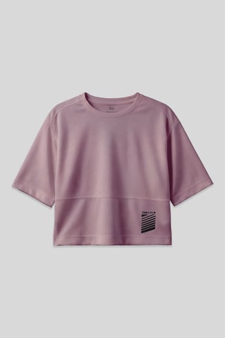 Oversized Polyester Crew Neck T-Shirt With Pocket