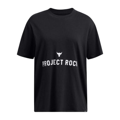Under Armour Womens/Ladies Project Rock Text Loose Fit T-Shirt (Black)