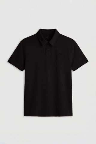 Herrarnas bomullselastan polo t-shirt