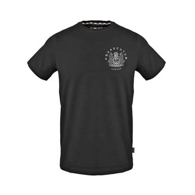 Aquascutum Unisex Adult London Crew Neck Regular T-Shirt (Black)
