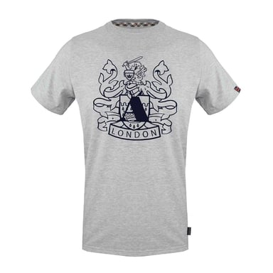 Aquascutum Mens Shield Logo Jersey Crew Neck T-Shirt (Grey)