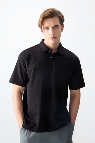 Oversized Polo Collar T-Shirt