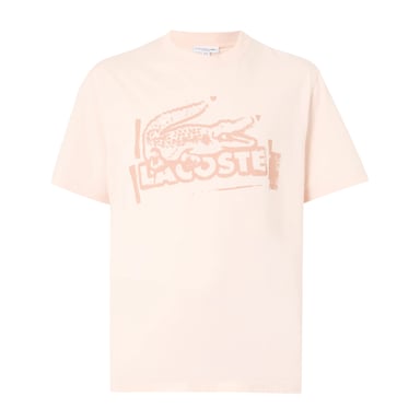 Lacoste Heren Jersey Katoenen Logo T-shirt (Oranje)