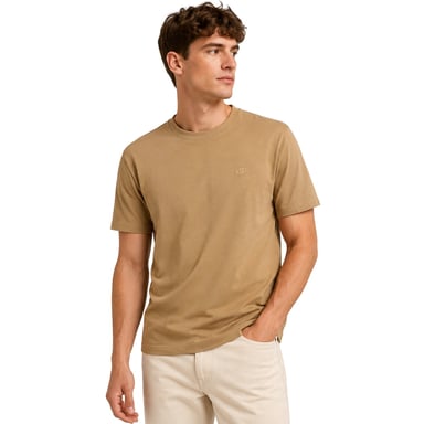 Off-White Mens Logo Cotton Slim T-Shirt (Beige)