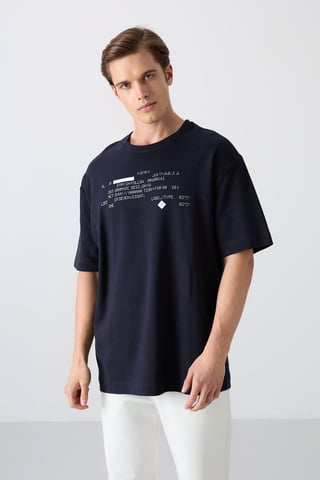 Oversized Printed Crew Neck T-Shirt