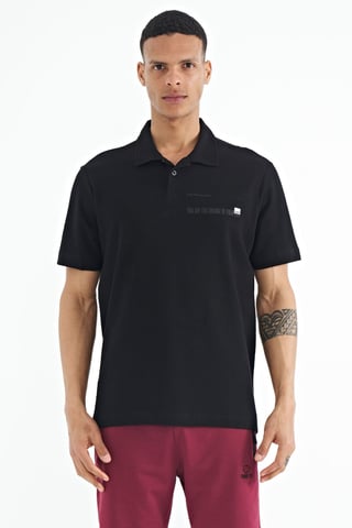 Men's Cotton Polo T-Shirt With Text Print