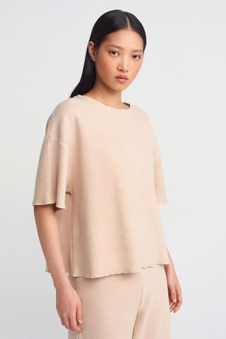 Kvinnors Lösa Passform Crew Neck T-Shirt