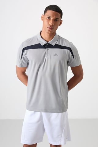 Men's Colour-Blocked Polo T-Shirt