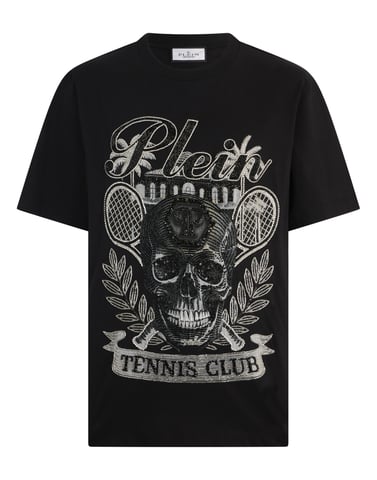 Round Neck T-Shirt Skull Tennis Skull