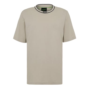 Boss Mens Crew Neck Regular T-Shirt (Light Beige)