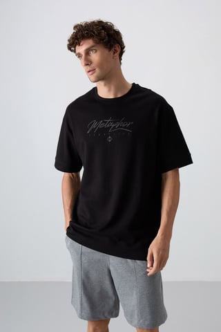 Oversized Printed Crew Neck T-Shirt