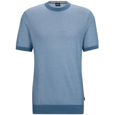 Boss Mens Tantino Knitted T-Shirt (Light Blue)