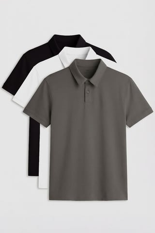 Men's Cotton-Elastane Polo T-Shirt