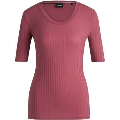 Boss Womens/Ladies Effilie Ribbed T-Shirt (Red)