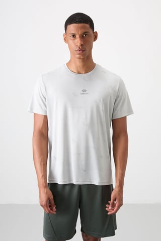 Men's Solid Bird's Eye Crew Neck T-Shirt