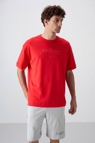 Oversized Printed Crew Neck T-Shirt