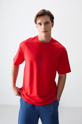Oversized Printed Crew Neck T-Shirt