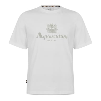 Aquascutum Mens Logo T-Shirt (White)