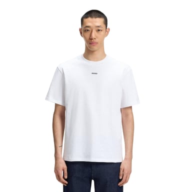 Hugo Mens Dapolino Logo Printed Relaxed Fit T-Shirt (White)