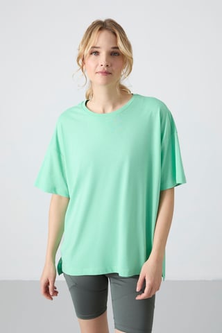Oversized Cotton-Modal Crew Neck T-Shirt