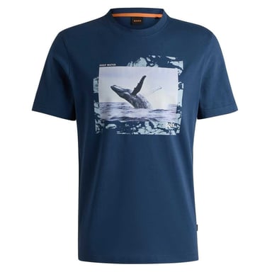 Boss Mens Whale Cotton T-Shirt (Navy)