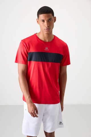 Men's Color-Blocked Crew Neck T-Shirt