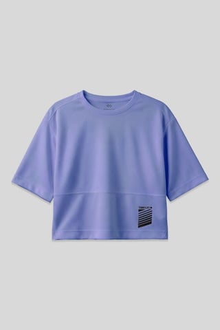 Oversized Polyester Crew Neck T-Shirt With Pocket