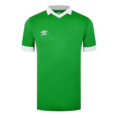Umbro Mens V Neck Regular Short-Sleeved T-Shirt (Emerald Green/White)