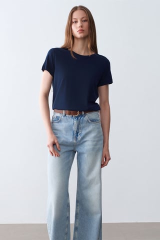 Dam Crew Neck Kortärmad T-shirt