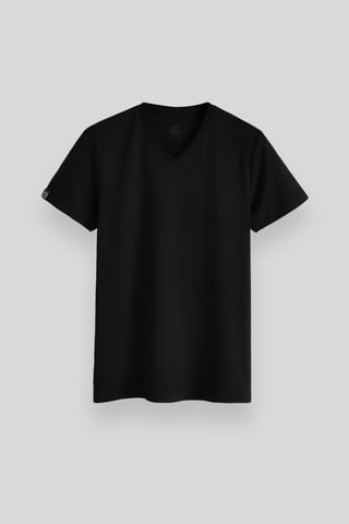 Herr V-ringad T-shirt med kort ärm