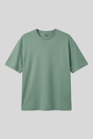 Oversized Cotton Crew Neck T-Shirt