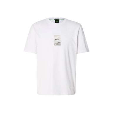 Boss Mens Photo Print Relaxed Fit T-Shirt (White)