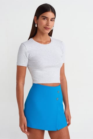 Damernas Slim Fit Croppad T-shirt