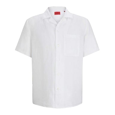Hugo Mens Linen Casual Shirt (White)