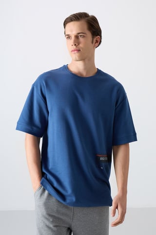 Oversized Cotton-Blend Crew Neck T-Shirt
