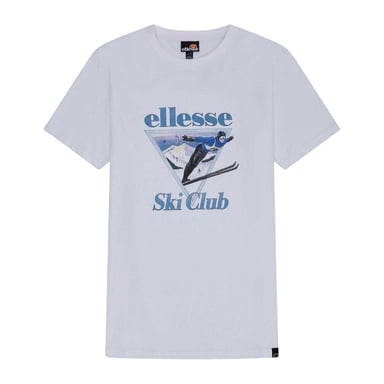 Ellesse Mens Umontia Skiing Scene Regular Short-Sleeved T-Shirt (White)