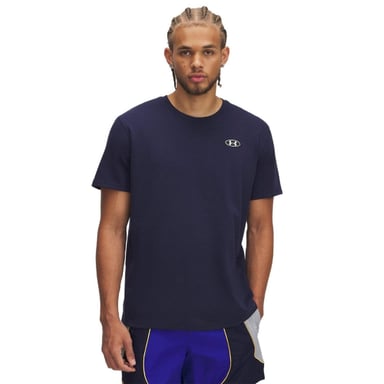 Under Armour Mens Logo Heavyweight Loose T-Shirt (Blue)